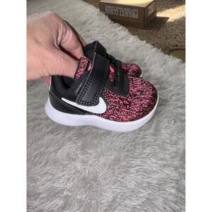 Nike Flex Contact Toddler Girl Sz. 3 Blk & Pink Sneaker. Adorable, Grt. Shape